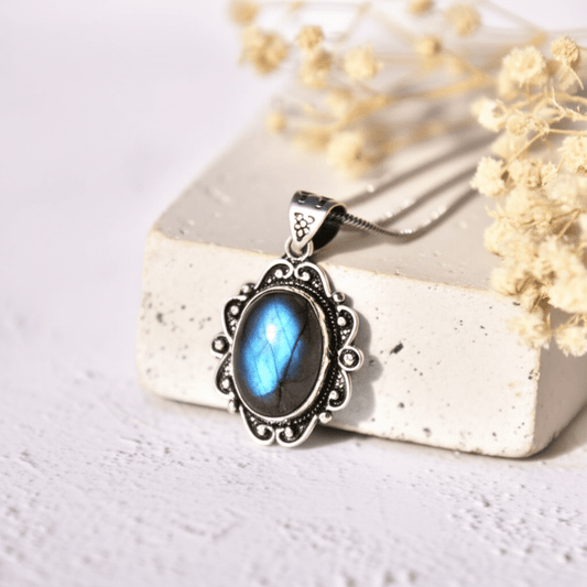 Pendentif Pierre De Lune Noire