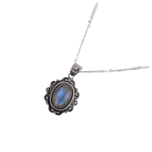 Pendentif Pierre De Lune Noire