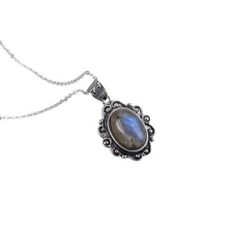 Pendentif Pierre De Lune Noire