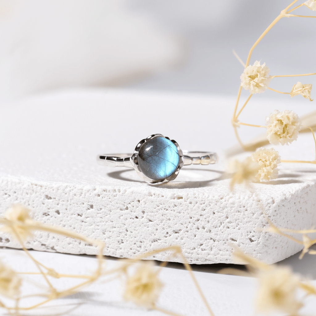 Bague Ajustable Pierre De Lune
