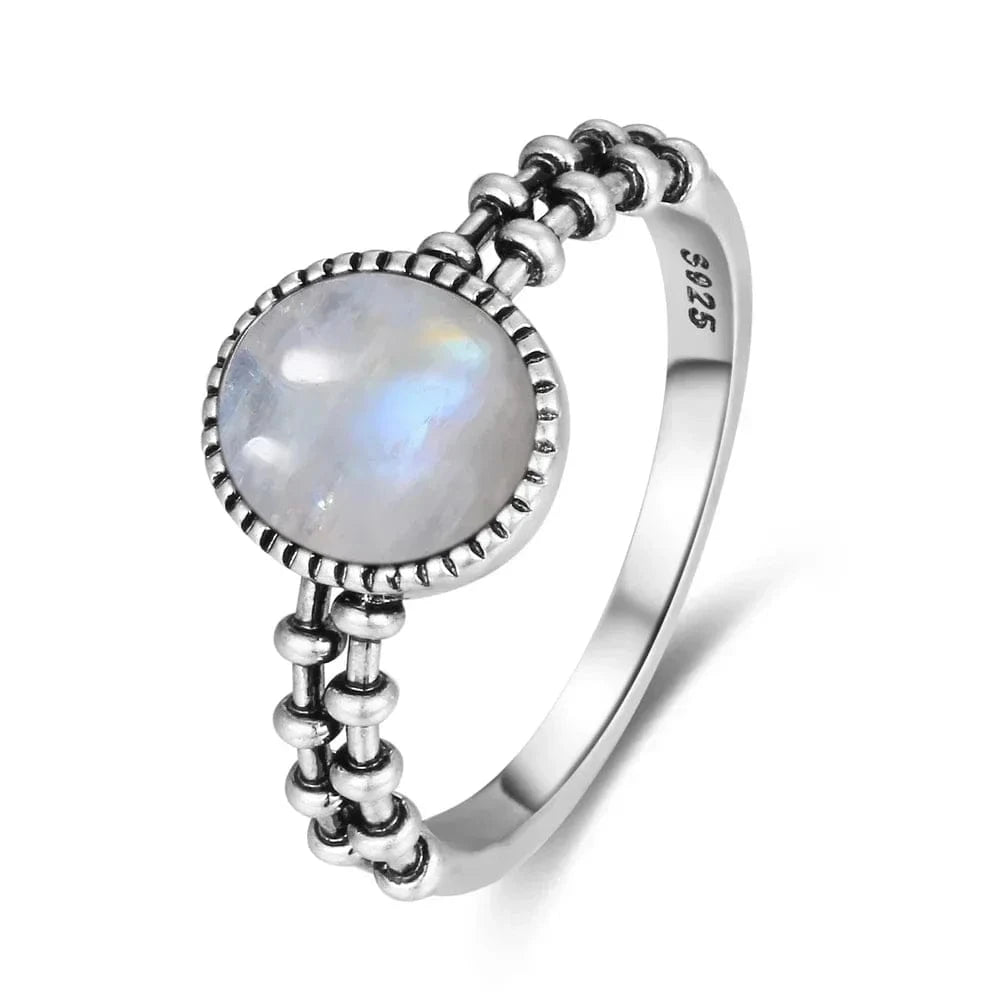 Bague Argent Pierre De Lune