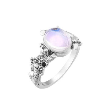 Bague Or Blanc Pierre De Lune