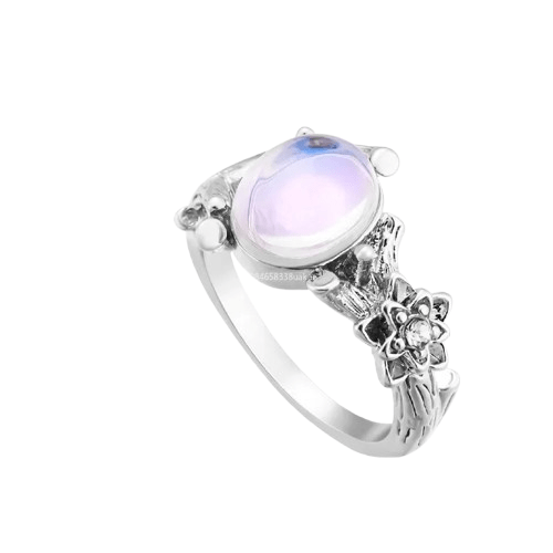 Bague Or Blanc Pierre De Lune