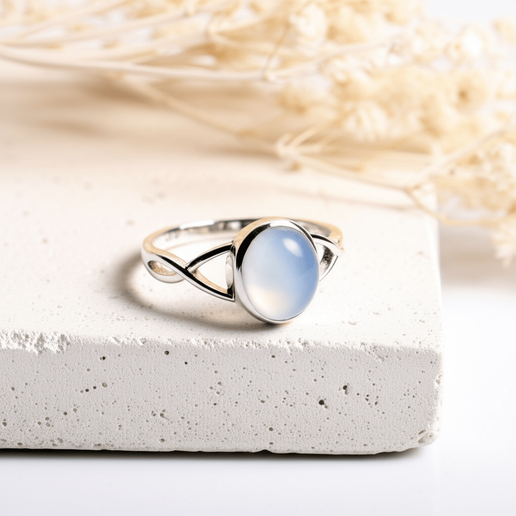 Bague Pierre De Lune Bleue