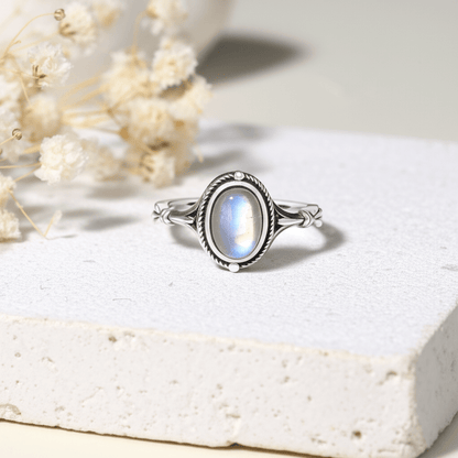 Bague Pierre De Lune De Chance
