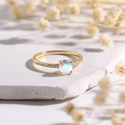 Bague Pierre De Lune Or Jaune