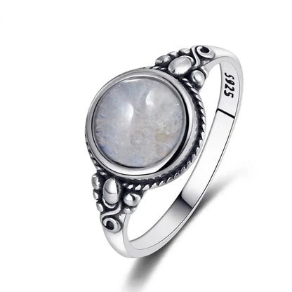 Bague Pierre De Lune Ronde