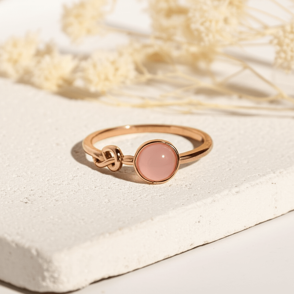 Bague Pierre de Lune Rose