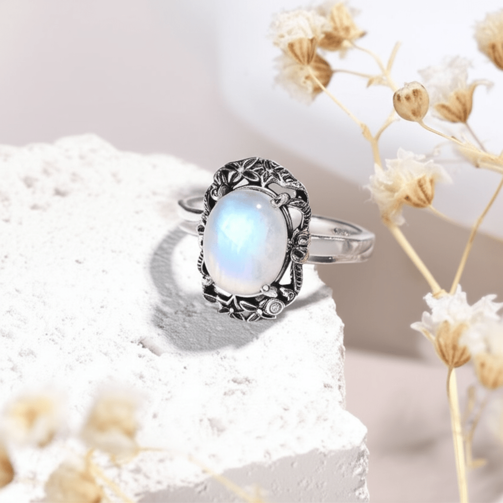 Bague Pierre De Lune Vintage