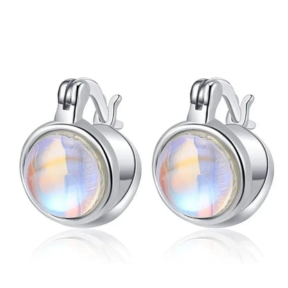 Boucle d'oreille Pierre de Lune Argent