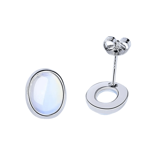 Boucles d'Oreilles Pierre de Lune Naturelle