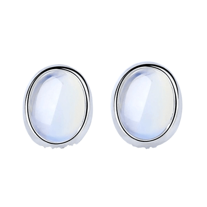 Boucles d'Oreilles Pierre de Lune Naturelle