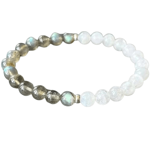 Bracelet Labradorite et Pierre de Lune