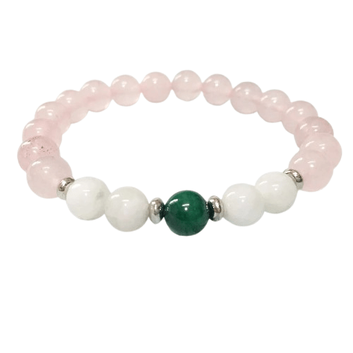 Bracelet Malachite Et Pierre De Lune