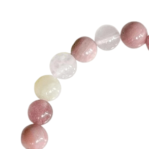Bracelet Quartz Rose Et Pierre De Lune