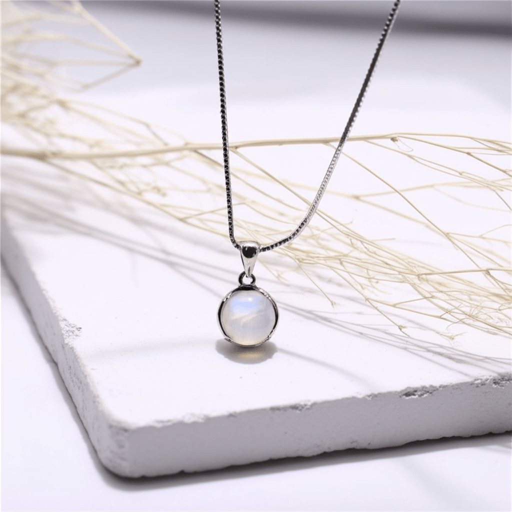 Collier Pierre de Lune Blanche