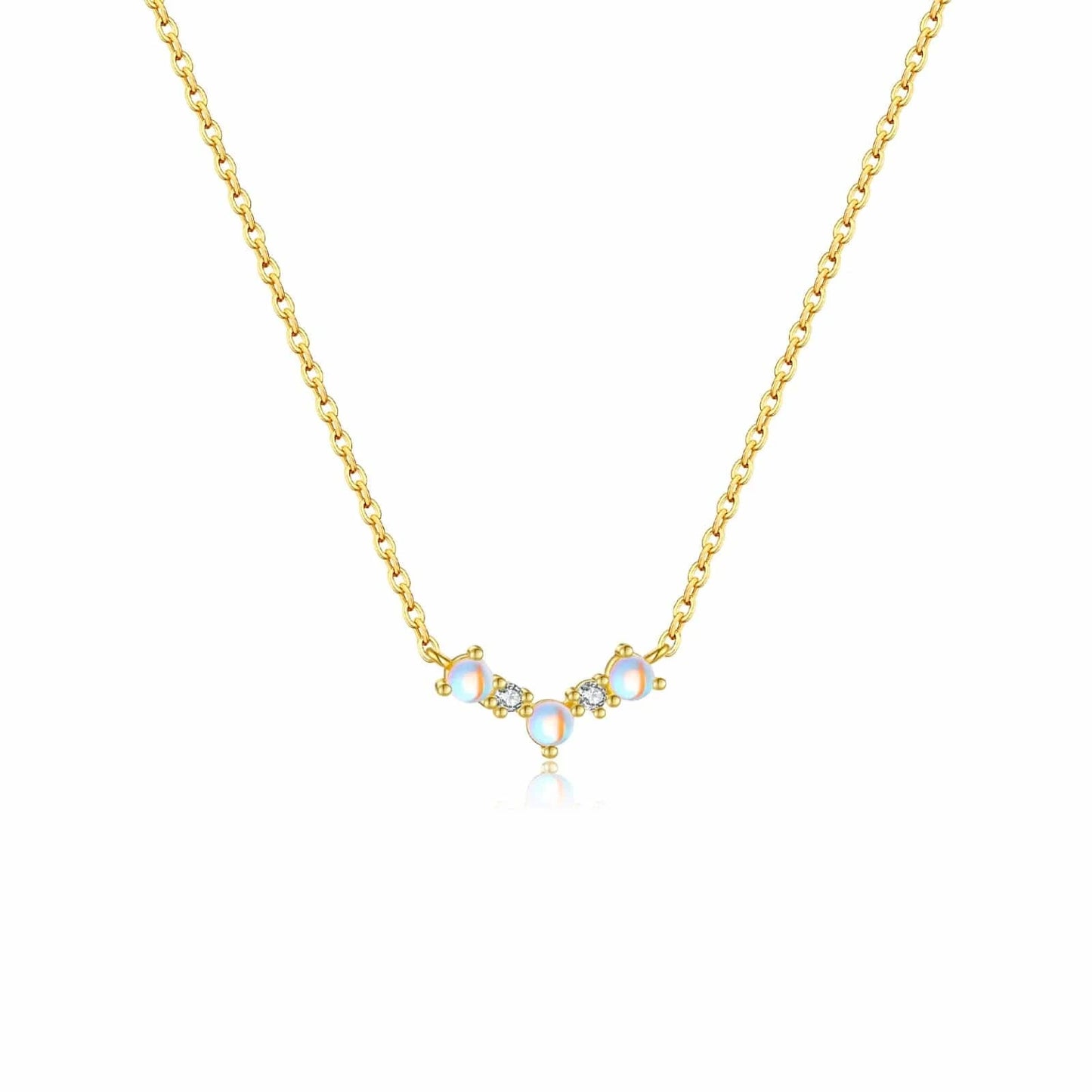 Collier Pierre De Lune Or
