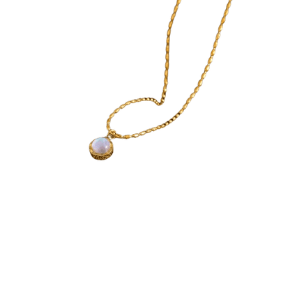 Pendentif Pierre De Lune Et Or